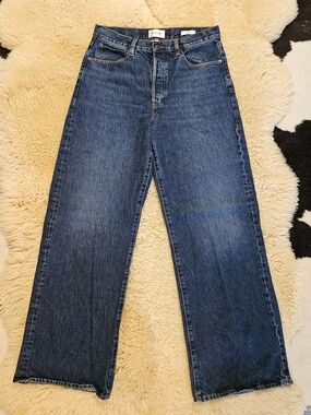 FRAME DENIM Luxury Brand Jeans 'The Loose' Wide Leg Jeans Size 28 Blue Wash